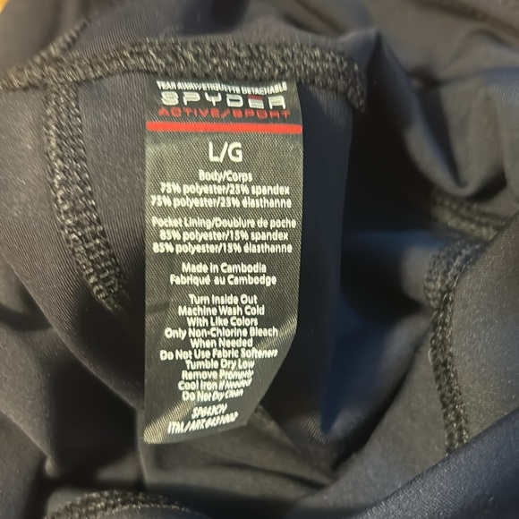 Spyder black sport leggings. Size Large - Picture 6 of 6